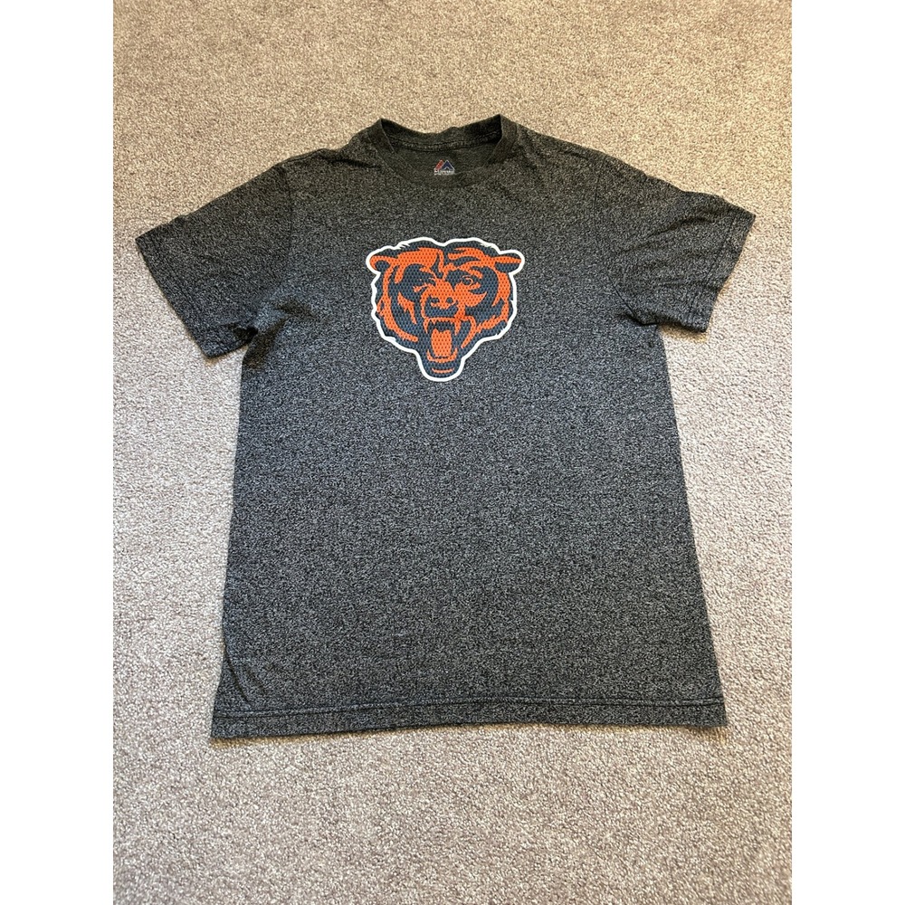 Majestic Chicago Bears T-Shirt Mens‎ Medium Gray Excellent NFL Graphic Tee